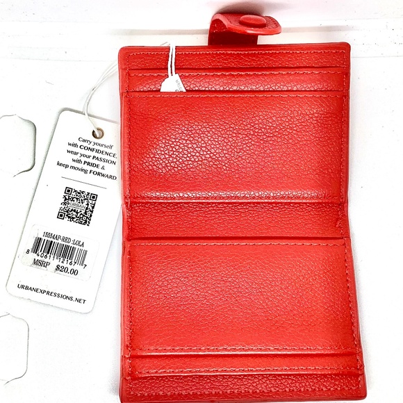 $14 Urban Expressions Lola Card Holder. Color: Red  SALE PRICED - New - Picture 4 of 5